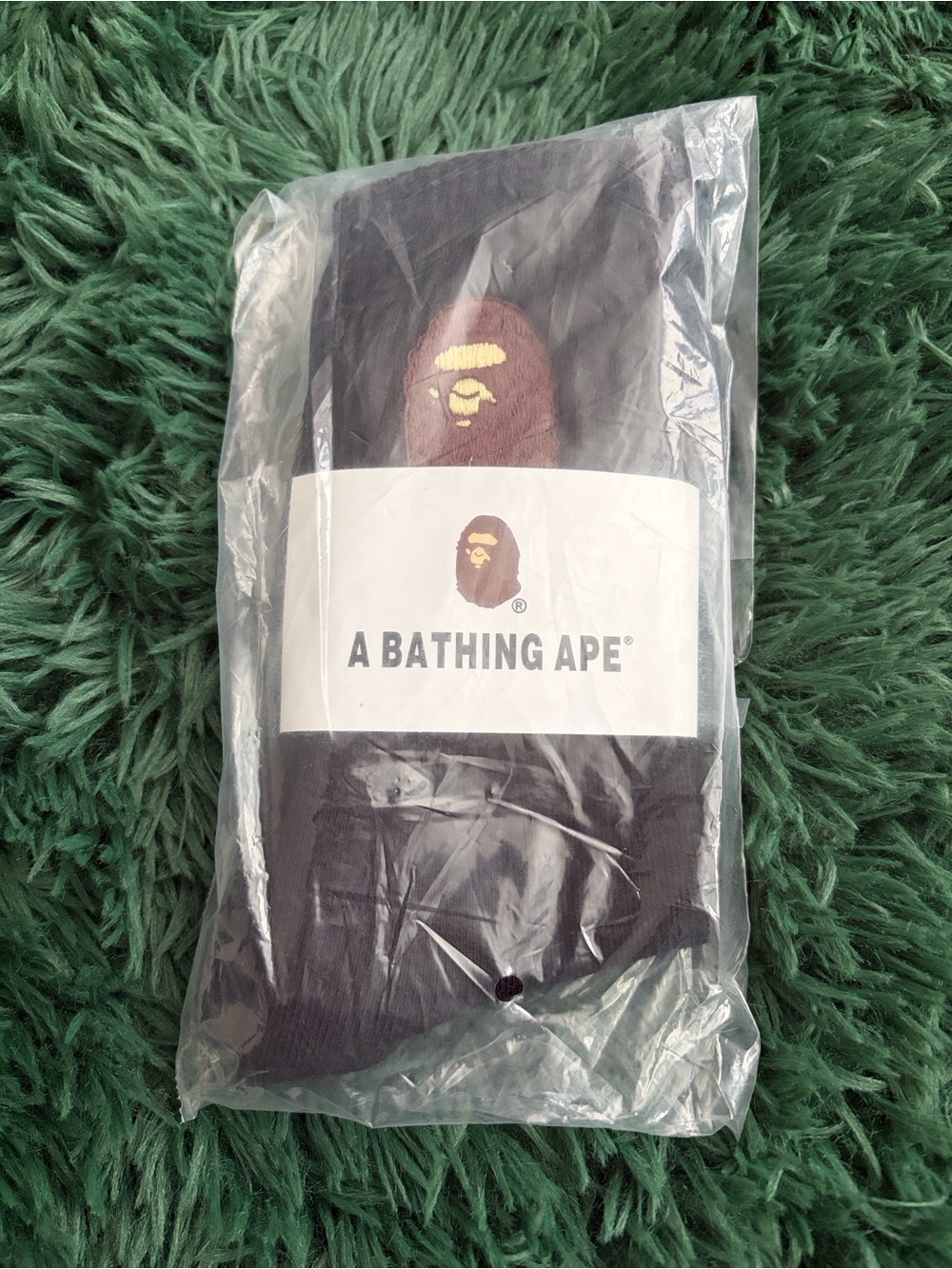 Black Bape Socks With Ape Head Logo